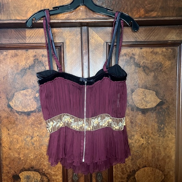 NWT Dolce & Gabbana- Silk Blend and Velvet Corset Top. Size IT 46/ US XS - Picture 3 of 10